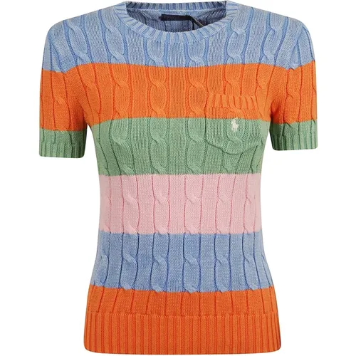 Multi Stripe Sweatshirt für Frauen , Damen, Größe: M - Ralph Lauren - Modalova