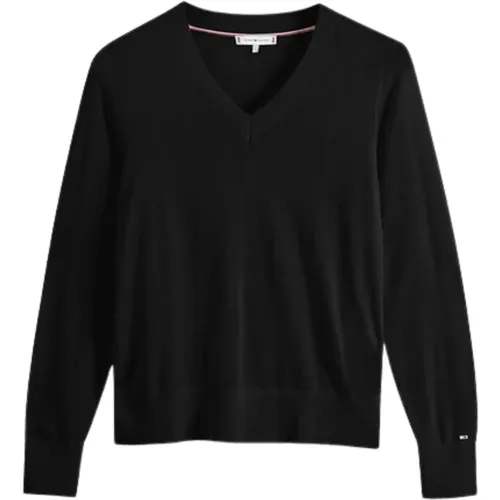 Women V-Neck Sweater , female, Sizes: S, XS, M - Tommy Hilfiger - Modalova