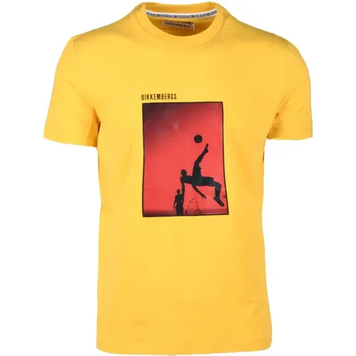 Baumwoll Elasthan T-shirt , Herren, Größe: M - Bikkembergs - Modalova