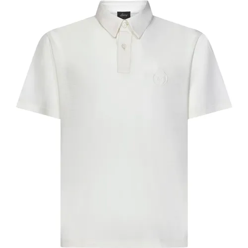 Mens Clothing T-Shirts Polos Cream Ss24 , male, Sizes: XL, S - Brioni - Modalova