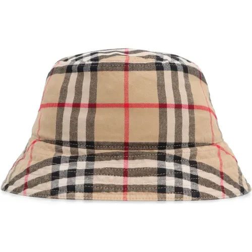 Baumwoll-Bucket-Hut, Karomotiv , Damen, Größe: S - Burberry - Modalova