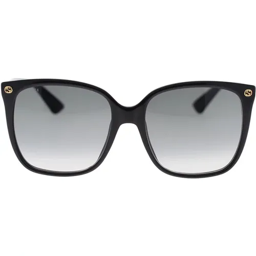 Trendy Rectangular Sunglasses with Metal Logo , female, Sizes: 57 MM - Gucci - Modalova