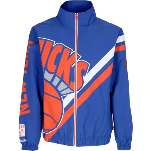 NBA Exploded Logo Windbreaker Jacket , male, Sizes: XL, S, L, M - Mitchell & Ness - Modalova