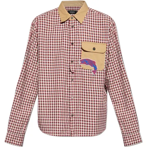 Shirt mit Logo , Herren, Größe: M - Dsquared2 - Modalova