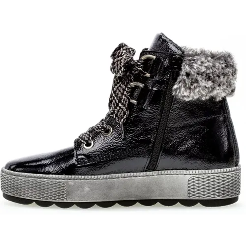 Marine Leder High Top Sneakers , Damen, Größe: 37 EU - Gabor - Modalova