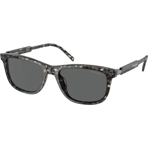Sunglasses,Schwarz/Grüne Sonnenbrille - Prada - Modalova