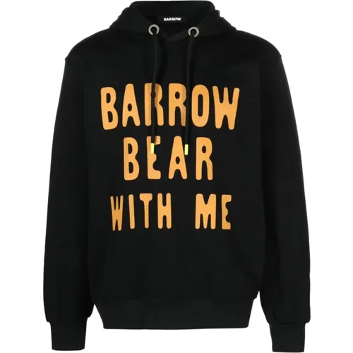 Schwarzer Unisex Hoodie , Herren, Größe: S - BARROW - Modalova