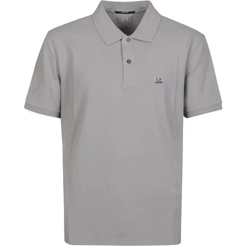 Graues Stretch Piquet Polo Shirt,Modernes Stretch Polo Shirt - C.P. Company - Modalova