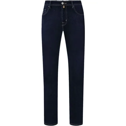 Dunkelblaue Slim Fit Jeans - Jacob Cohën - Modalova