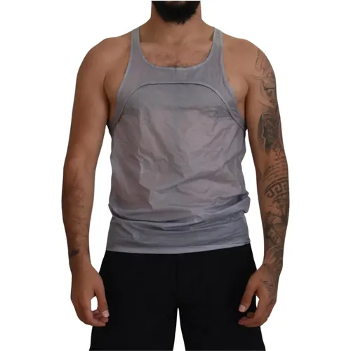 Graues Ärmelloses Baumwolltanktop , Herren, Größe: XS - Dsquared2 - Modalova