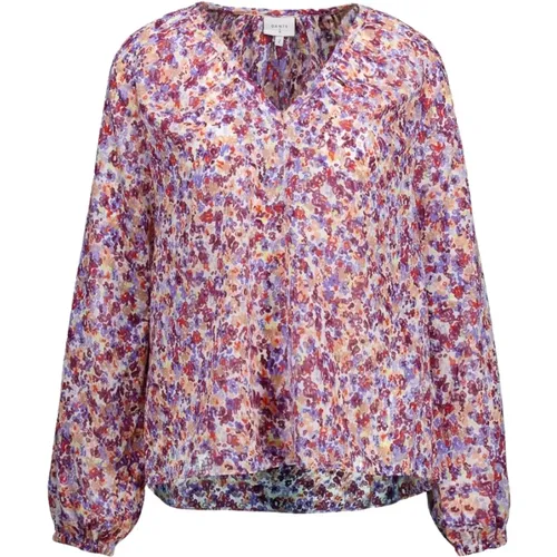 Floral V-Neck Blouse , female, Sizes: XL, M, L - Dante 6 - Modalova