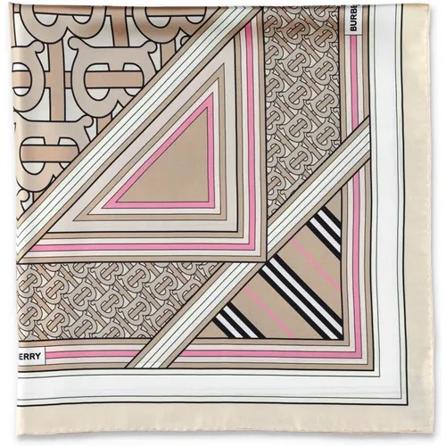 Unisex's Accessories Scarves Beige/pale Pink Ss24 , unisex, Sizes: ONE SIZE - Burberry - Modalova