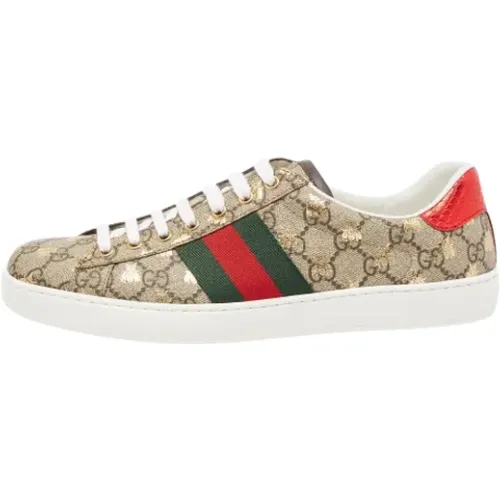 Pre-owned Coated canvas sneakers , male, Sizes: 8 UK - Gucci Vintage - Modalova