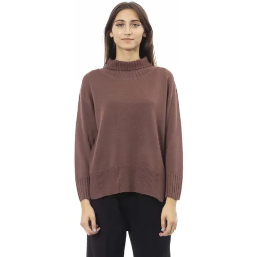 Dolcevita Sweater with Side Slits , female, Sizes: M, L, S, XS - Alpha Studio - Modalova