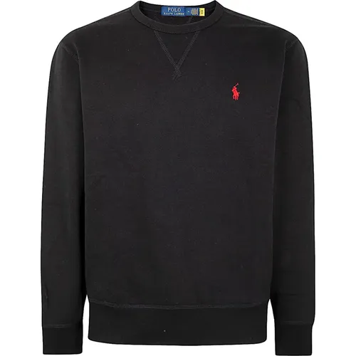 Schwarzer Strickpullover mit Rundhalsausschnitt , Herren, Größe: L - Ralph Lauren - Modalova