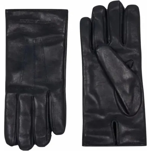 Lammleder Wollgefütterte Handschuhe , unisex, Größe: L - Armani - Modalova