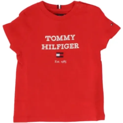 Junior Logo Front Clip T-shirt Rot - Tommy Hilfiger - Modalova