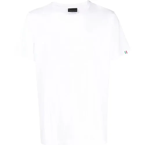 Weiße Baumwoll-Kurzarm-T-Shirt , Herren, Größe: XL - Billionaire - Modalova