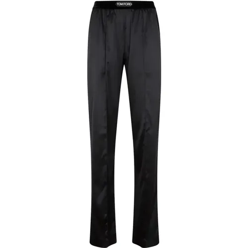 Seidensatin Pyjamahose , Damen, Größe: S - Tom Ford - Modalova