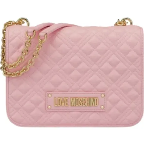 New Shiny Quilted Shoulder Bag , female, Sizes: ONE SIZE - Love Moschino - Modalova