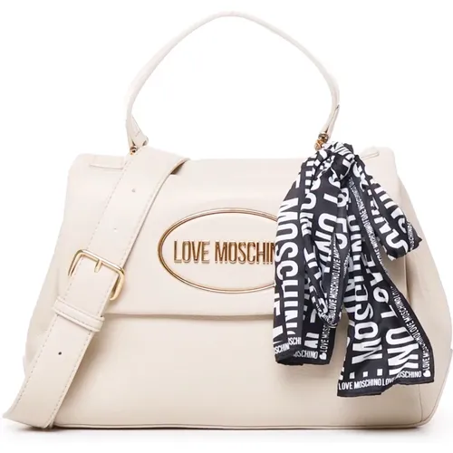 Handbag with Decorative Scarf , female, Sizes: ONE SIZE - Love Moschino - Modalova