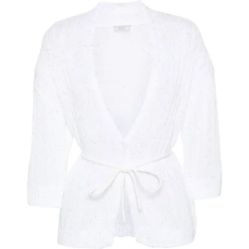 Weiße Pullover Kollektion , Damen, Größe: XS - PESERICO - Modalova