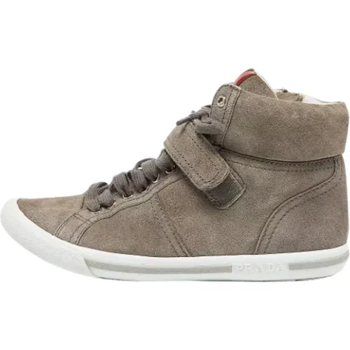 Pre-owned Suede sneakers , female, Sizes: 3 UK - Prada Vintage - Modalova