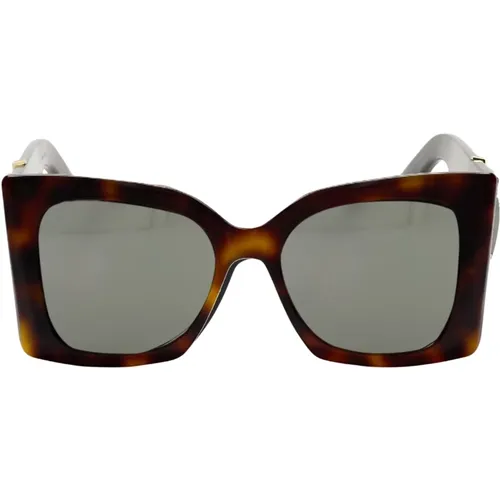 Tortoiseshell Sunglasses Autumn-Winter 2024 , unisex, Sizes: ONE SIZE - Saint Laurent - Modalova