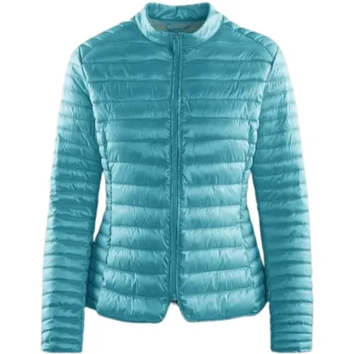 Clear Iridescent Satin Nylon Down Jacket , female, Sizes: S - BomBoogie - Modalova