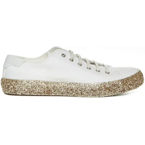 Bedford Low Top Sneakers with Glitter Detail , female, Sizes: 4 UK - Saint Laurent - Modalova