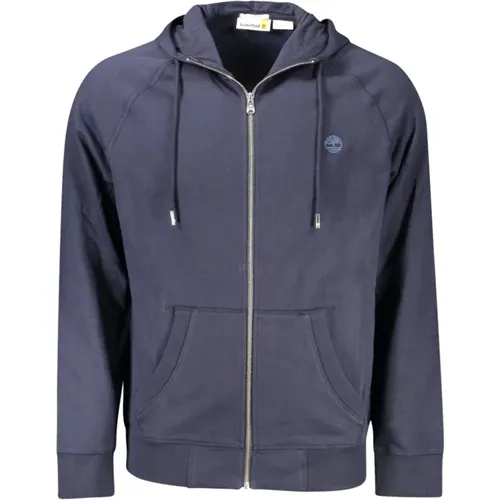 Blauer Langarm-Sweatshirt mit Reißverschluss , Herren, Größe: XL - Timberland - Modalova