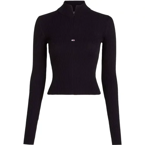 Technik Zip Pullover , Damen, Größe: S - Tommy Jeans - Modalova