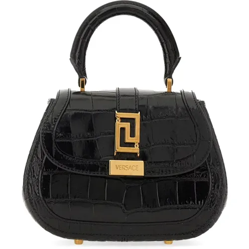 Greek Goddess Leather Bag , female, Sizes: ONE SIZE - Versace - Modalova