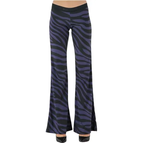 Zebra Print Flare Pants , female, Sizes: XS, S - Palm Angels - Modalova