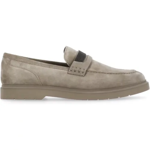 Suede Leather Moccasins , female, Sizes: 3 UK, 4 UK, 7 UK - BRUNELLO CUCINELLI - Modalova