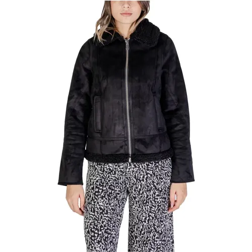 Schwarze Damenjacke mit Reißverschluss , Damen, Größe: L - Street One - Modalova