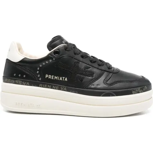 Panelled Sneakers with Logo Detailing , female, Sizes: 6 UK - Premiata - Modalova