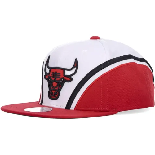 Chicago Bulls Snapback Cap White , male, Sizes: ONE SIZE - Mitchell & Ness - Modalova