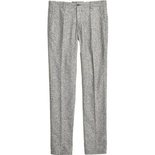 Cheviot Grey Slim Fit Wool and Silk Pants , male, Sizes: W35, W36, W33 - Incotex - Modalova