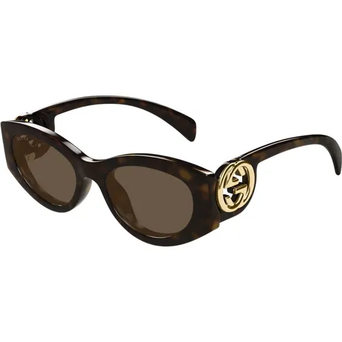 Stilvolle Sonnenbrille in Schwarz , Damen, Größe: 54 MM - Gucci - Modalova