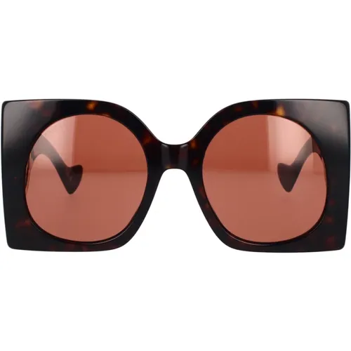 Oversized quadratische Sonnenbrille mit GG Blondie-Logo , Damen, Größe: 55 MM - Gucci - Modalova