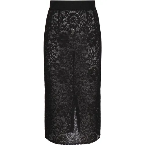 Lace Stitch Midi Pencil Skirt , female, Sizes: 2XS, XS - Dolce & Gabbana - Modalova