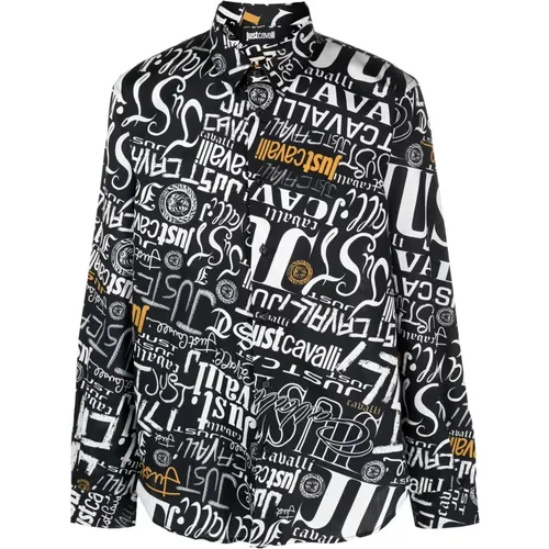 Cotton Long Sleeve Shirt , male, Sizes: L, S - Just Cavalli - Modalova