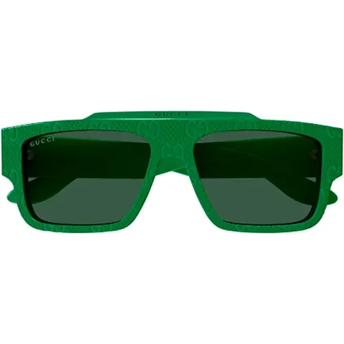 Grüne Sonnenbrille für Frauen , Damen, Größe: 56 MM - Gucci - Modalova