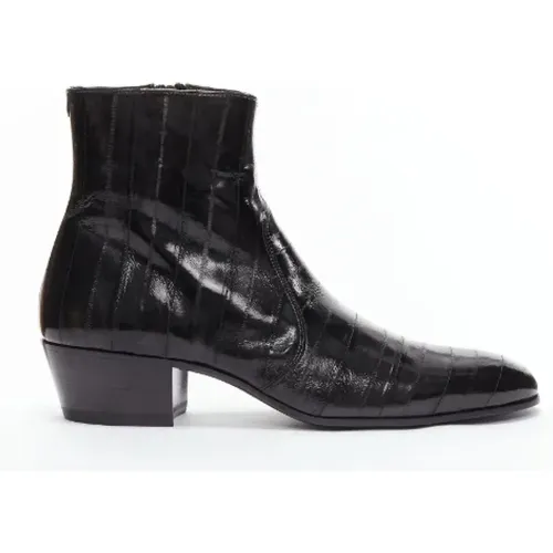 Pre-owned Leather boots , female, Sizes: 12 UK - Saint Laurent Vintage - Modalova