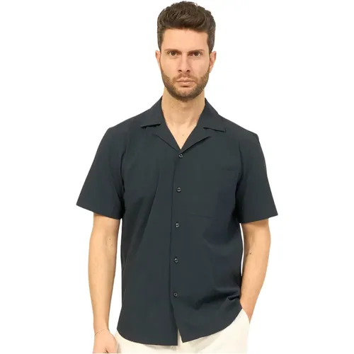 Seersucker Short Sleeve Shirt , male, Sizes: S - Hugo Boss - Modalova