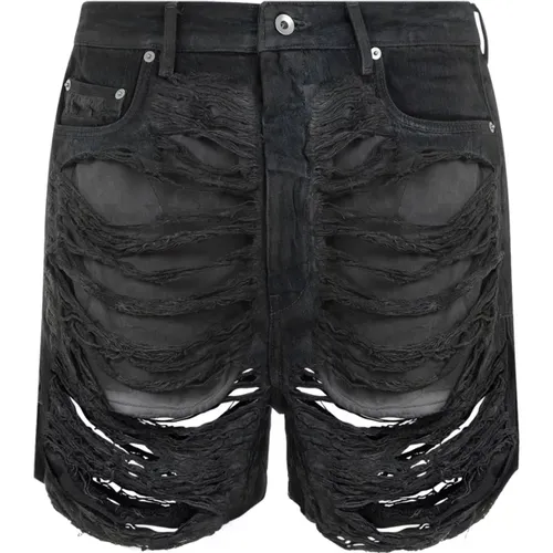 Dark Dust Geth Cutoffs Jeans , male, Sizes: W33, W31 - Rick Owens - Modalova