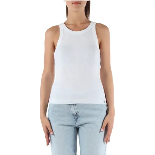 Stretch Baumwoll Ripp Tank Top , Damen, Größe: L - Calvin Klein Jeans - Modalova
