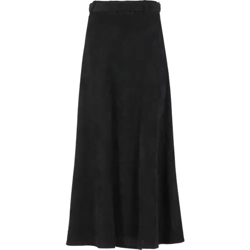 Corduroy Skirt with Belt Loops , female, Sizes: XS, S, M - D.Exterior - Modalova