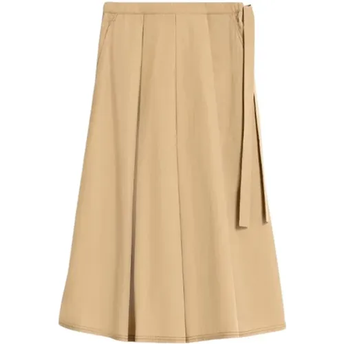 Cotton Poplin Skirt , female, Sizes: M, S - Max Mara Weekend - Modalova